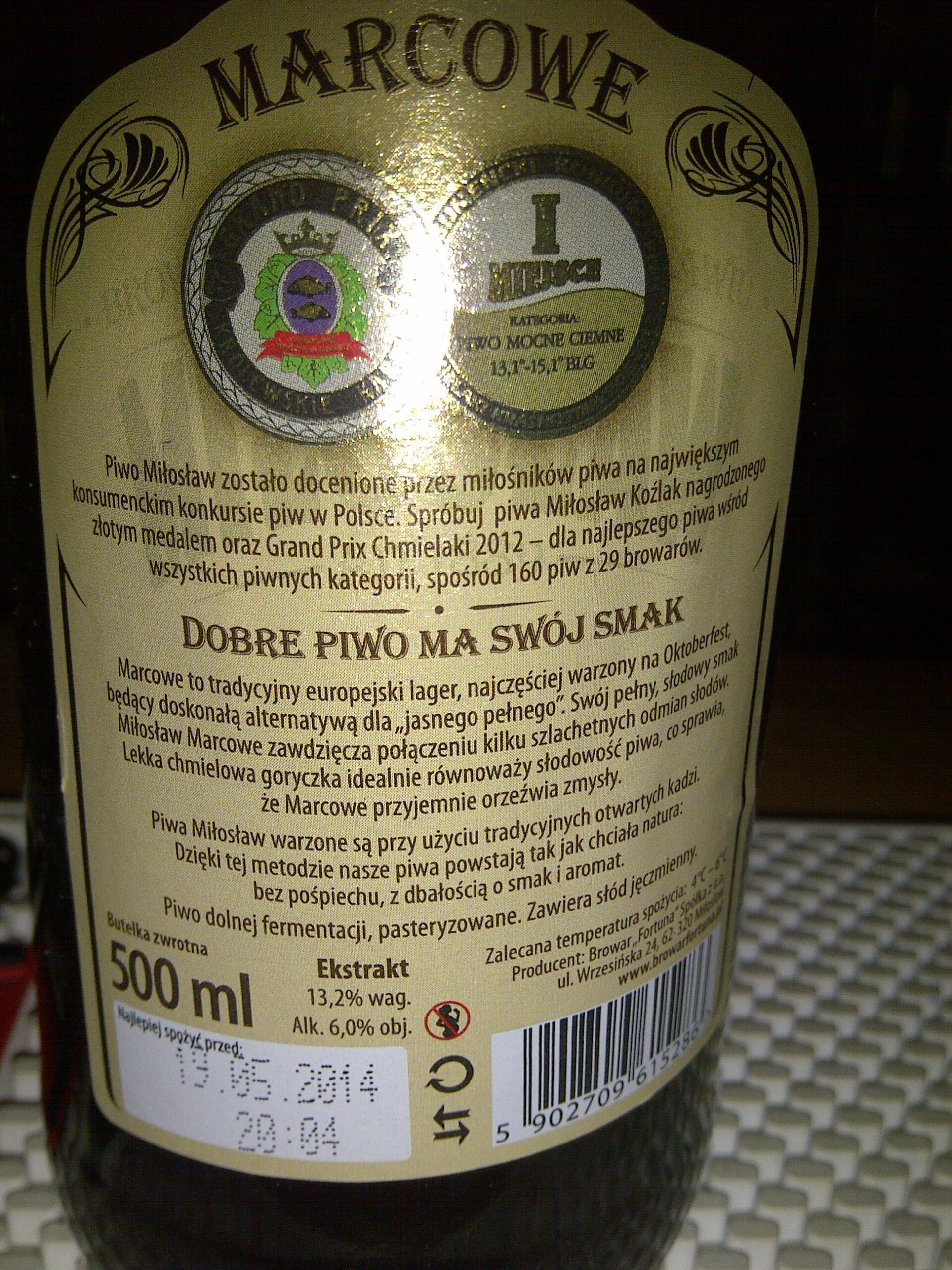 miłosław marcowy etykieta